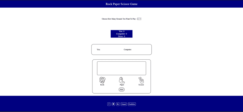 Rock Paper Scissors Game - Project preview